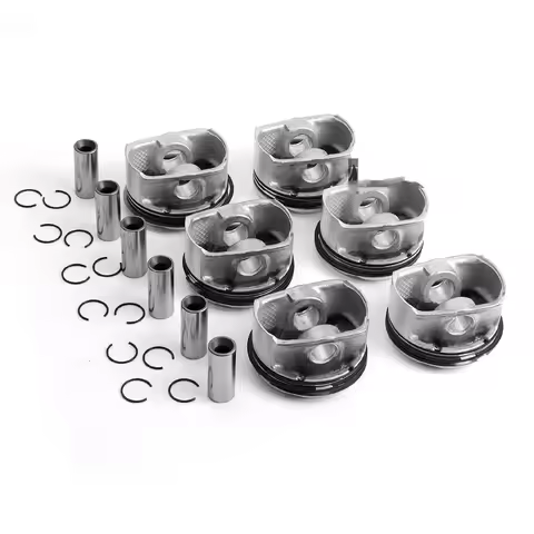 6PCS Pistons & Rings Set For BMW E90 E60 E83 128i 328i 528i X1 N52 3.0L 11257558528 11257536373 1125