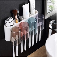 NS* Ecoco Toothbrush Holder Wall-Mounted Mouthwash Cup Water Cup Holder Multifunctional Toothbrush