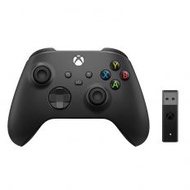 【XBOX 微軟】 無線控制器 手把 磨砂黑 + 無線轉接器套組