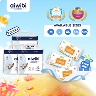 (3 Pack) Aiwibi Natural Premium Big Pack Diaper Pants, Baby diaper, Ultra-thin, Soft diapers -- M/L/
