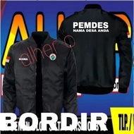 Village government embroidered jacket, village government jacket, village government bomber jacket, 