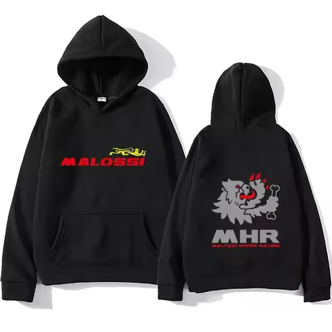 2025 Autumn/Winter Malossi Printed Hoodie Men's and Women's Retro Street Wear Hip Hop Style Fashion 