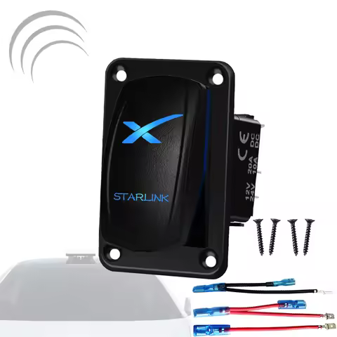 For Starlink ON-OFF Rocker Switch Panel Blue Led Light Toggle Switch Satellite Dish Antenna Wifi Rou