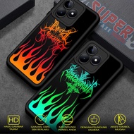 Case REALME C51 C53 SuperCase Motif [FIRE] Case handphone case custom glossy glass Softcase glossy g