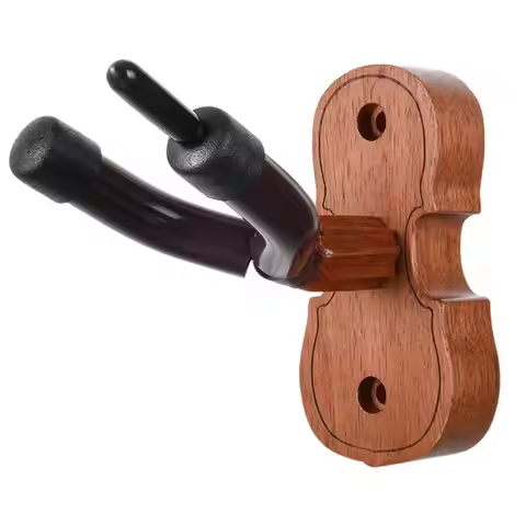 High Quality Wood Base Violin Hanger Hook Wall Mount with Bow Hook Violin/Viola Stand Non-slip Violi