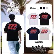 Unisex T-shirt Local Brand MOCKY - MOC031 - Printed number 777 LUCKY boxy form, loose sleeves, thick