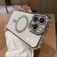 High Quality Diamond Magnetic For i-Phone 16/16 Plus/16 Pro/16 Pro Max Protect Camera Case
