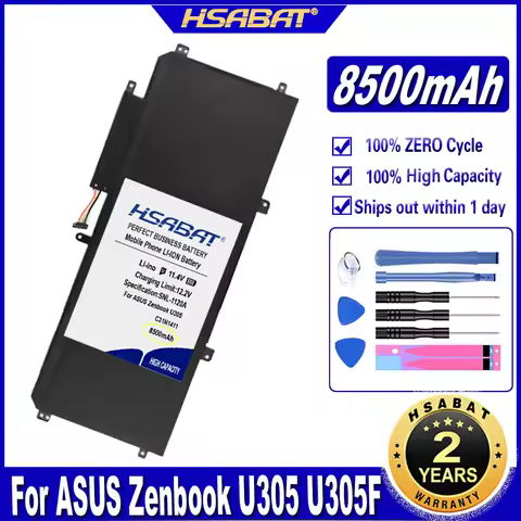 HSABAT C31N1411 8500mAh Laptop Battery for ASUS Zenbook U305 U305F U305FA U305CA UX305 UX305CA UX305