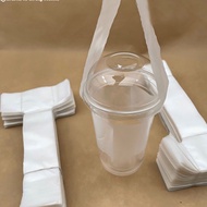 1Kg Transparent T-Shaped Plastic Bag for 1 Cup of Coffee, Milk Tea, Fruit Tea Convenient, Space Savi