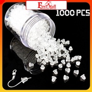 1000 Silicone Rubber Earring Clasps / Transparent Earring Back Stoppers for Stud Earrings DIY Jewell