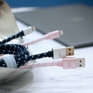 AluCable Flat Braided 編織 USB-A 對 Lightning 傳輸線 充電線