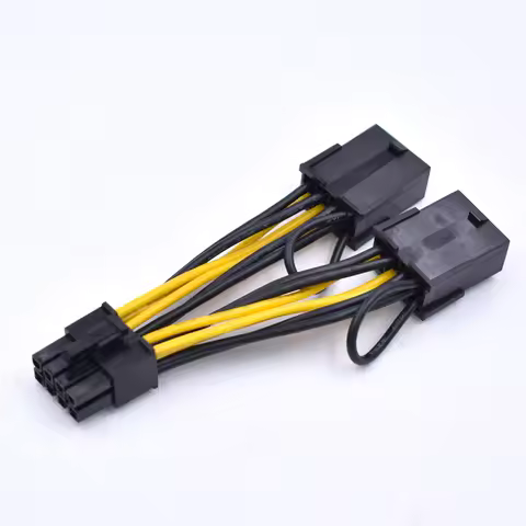 Dual PCIe 8 P-in Female to 030-0571-000 CPU 8 P-in Male Graphics Power Cable for NVIDIA TESLA K80/M4