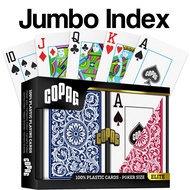 COPAG 1546 Jumbo Index Poker Sized Playing Cards Dual-deck Set - 100% Plastic High Quality Poker Car