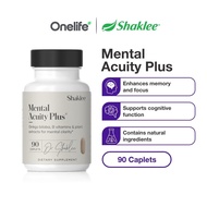 Shaklee Mental Acuity Plus Ginkgo Biloba 90 Caplets - Enhance Memory and Improve Brain Function