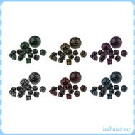 [LzdhuizbcMY] 15 Pieces Polyhedral Dice Set Multi Sided Dice D4 D6 D8 D10 D12 D20 D24 D30 D60 D100 A