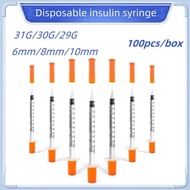 100 packs/box, 1 ml/1 cc, 31g*6mm, straight-line syringe with needle, sterilized packaging available