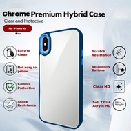 Iphone X / XS Hybrid Chrome Casing Handphone Silicon Cover Pelindung Hp New Soft Hardcase