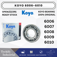 Koyo 6006 6007 6008 6009 6010 Open 2RS ZZ Deep Groove Ball Bearing Motor Bearing 100% ORIGINAL