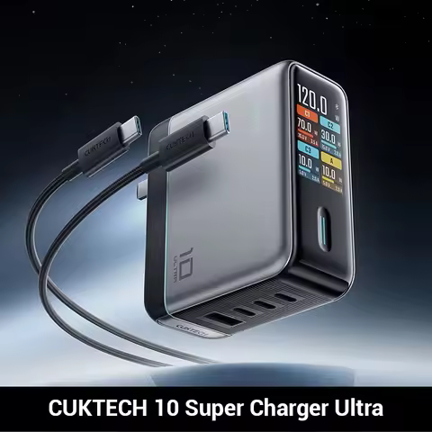 CUKTECH 10 GaN Super Charger Ultra 120W 100W MAX 4 Ports USB-C Charger For Xiaomi Samsung iPhone Mac