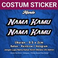 (Fill 1 Sheet) Custom Sticker Your Name Is Japanese Sticker Your Name Is A Hologram Name Costume Sticker