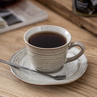 Gray Cup Saucer Ceremony Afternoon Tea Coffee Cup Saucer Retro High-value Ceramic Cup Saucer Househo