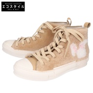 รองเท้าผ้าใบหุ้มข้อสูง Dior x ERL รุ่น B23 ลายกระต่าย ประดับขนนก สภาพดีเยี่ยม ไซส์ 39 [มือสอง]