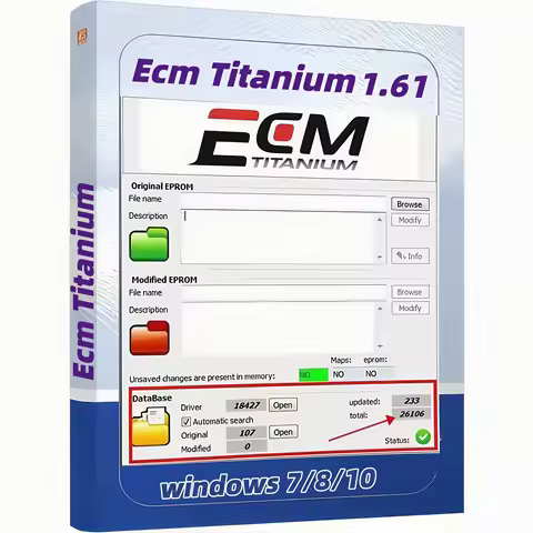 ECM Titanium Pro: 26,000+ Vehicle ECU Tool | Win10 Compatible | Instant Download + USB Option!