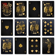 Golden Playing Cards Joker Queen King Poster kanvas percetakan kad Poker Wall Art Decor Golden Poker