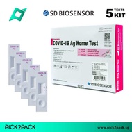 SD BIOSENSOR Standard Q Covid-19 AG Covid Test Kit (5 Test Kit) /Antigen Rapid Test Kit/Health (Expiry: Sept 2023)