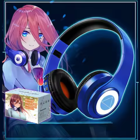 Miku Nakano Sanjiu Cosplay Bluetooth Headset 5.0 Over-ear Stereo Anime Headphones for Mobile Phone
