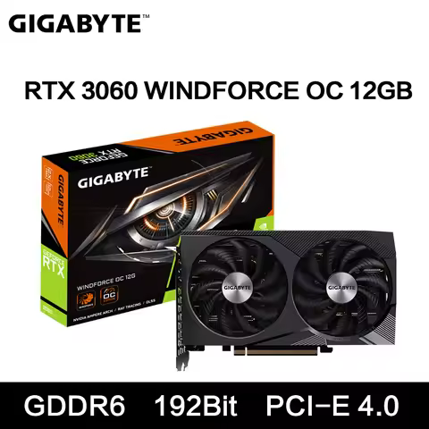 GIGABYTE RTX 3060 WINDFORCE OC 12GB Gaming Graphics Card GDDR6 192Bit With 2X Fans NVIDIA Video Card