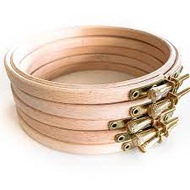 [Fabric Fanatics]Beechwood Embroidery Hoop Natural Beech Wood Premium Wooden Hoop Gelung Sulaman Kay