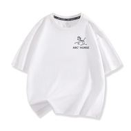 Chinese Fad 2024 Ancestor Dogs and Cats Dragon Print Short-Sleeved T-shirt Twelve Zodiac Women Pure 