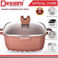 DESSINI ITALY 20CM Casserole Die Cast Aluminium Non Stick Pot Bowl Pan Cookware Tool with Cover Peri