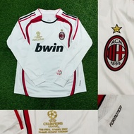 "VINTAGE RETRO JERSEY LONG SLEEVE M1LANO AWAY FINAL ATHENS 2006/2007 GRADE AAA CLASSIC.