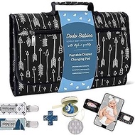 Dodo Babies Portable Diaper Changing Pad – Waterproof Portable Changing Mat for Moms+ 2 Pacifier Clips + Pacifier Case Travel Diaper Change Pads–Memory Foam Baby Head Pillow