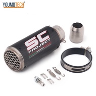 51mm/60mm/63mm 2Inches/2.35Inches/2.5Inches Universal Motorcycle Exhaust Muffler Tailpipe Canister T