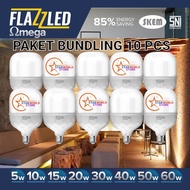 Pack of 10 Pcs FLAZZLED Omega LED T-Bulb Lights 5W 10W 15W 20W 30W 40W 50W 60 Watt - 1 YEAR WARRANTY
