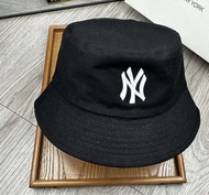 MLB帽子 雙面刺繡淨色漁夫帽 男女通用帽