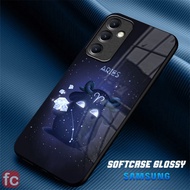 HP Glossy Softcase Samsung A15 M15 A16 A25 A35 A55 |Fr37| Glass Effect Silicone Case, Mica Silicone 