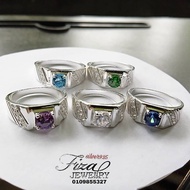 cincin lelaki silver 925 permata, cincin lelaki perak 925 original batu permata, silver 925 original