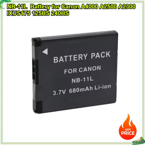 NB-11L 3.7V 680mAh Digital Camera Battery for Canon PowerShot A3400 A4000 A3500 SX430 SX420 IXUS 285