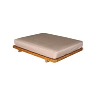 Wihardja Minimalist Carmina Teak Wood Platform Bed Frame In Super Single