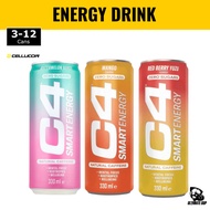 Cellucor C4 Smart Energy, Boost Metabolism, Natural Energy, Red Berry Yuzu, Water Melon, Mango 330ml