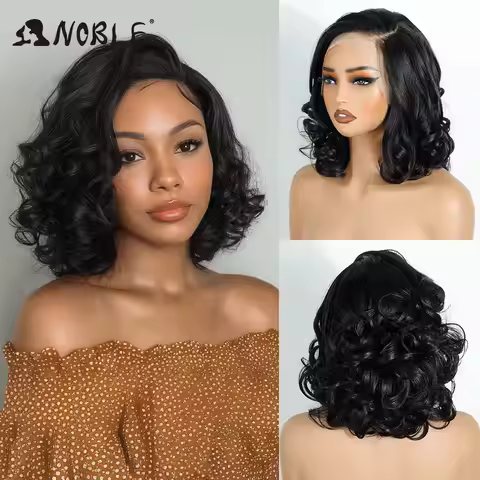 Noble Synthetic Lace Front Wig Wavy Lace Wig Ombre Lace Front Wig Cosplay Wig Natural Wigs For Women