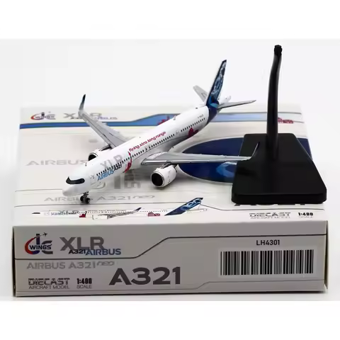 LH4301 Alloy Collectible Plane Gift JC Wings 1:400 Airbus Industrie A321XLR "House Color" Diecast Ai