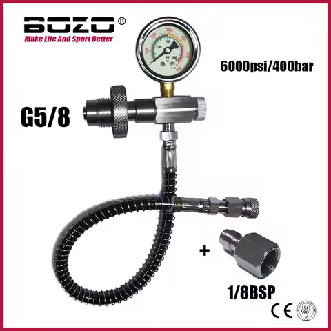 HPA Big Gas Tank To Small Cylinder Stainless Steel DIN G5/8 High Pressure Air Fill Station Refill Co