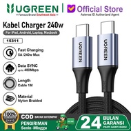 IPHONE UGREEN 15311 / 90440 USB-C to USB-C Nylon Braided Cable 240W Fast Charging 1m Charger Cable A