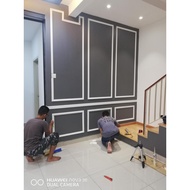 KOREA DIY PVC WAINSCOTING Full Wall Wainscoting PVC DIY Wall Mould Deco Dinding Rumah Wall Decoration