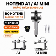 [Bambu Lab A1 / A1 Mini] 0.2 Hard Steel Nozzle Hottend Set | 0.4| 0.6| 0.8mm, 3D Printer Nozzle Set